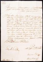 1804 Helytartótanácsi leirat József nádor (1776-1847), Darvas Ferenc (1740–1810) költő, alispán, író, saját kezű aláírásával