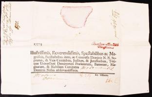 1799 Helytartótanácsi leirat József nádor (1776-1847), Darvas Ferenc (1740–1810) költő, alispán, író, saját kezű aláírásával