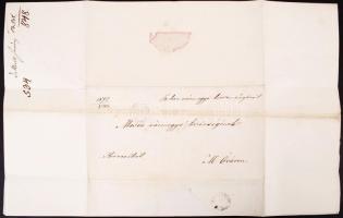 1848. 05. 22. Bihar vármegye bizottmányának ünnepélyes, a frissen felállt magyar kormányt üdvözlő közgyűléséről értesítő levele Moson vármegyének