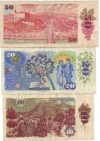 Csehszlovákia 1945-től 9 klf db bankjegy T:I,II