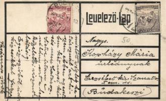 Budapest, Szent Gellért szobra / Gellért's statue; Wiener style art postcard s: Földes