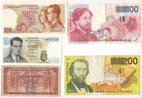 Belgium 1943-tól 5klf db bankjegy T:I,II