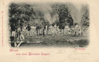 1899 Lajtabruck, Bruck and der Leitha; Brucker Lager, die Menage / camp