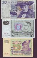 Svédország 1970. 3 klf modern bankjegy T:I,II
