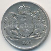 1934. "Szent János Kórház" fém telefonérme T:2