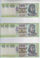 1998. 200Ft forgalmi FA,FB,FC,FD,FE,FF,FG,FH + 2001. 200Ft forgalmi FA,FB,FC,FD,FE + 2002. 200Ft for...