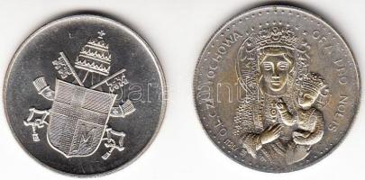 Olaszország DN "II. János Pál pápa / Czestochowa" ezüstözött fém emlékérem (35mm) + Vatiká...