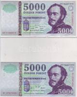 1999+2005. forgalmi 5000Ft T:I + 1999+2005. 5000Ft Minta T:I