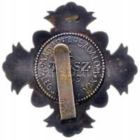 1929. "A Magyar Társadalom Legjobbjainak - A T.E.SZ. 1929" jelvény, nemzetiszínű zománcozá...