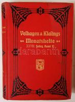 1918, 1929 Velhagen&Klasings Monatshefte, német nyelvű folyóirat 2 száma, színes képekkel illusz...