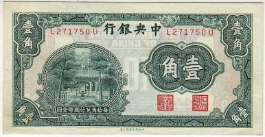 Kína/Central Bank 1931. 10c T:I