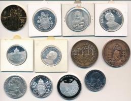 12db vegyes fém és bronz emlékérem II. János Pál pápáról T:vegyes
12pcs of mixed metal and bronze co...