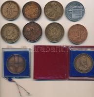 10db különféle "Magyar Éremgyűjtők Egyesülete" bronz emlékérem T:1,2