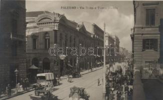 Palermo, Via Roma, Teatro Biondo / street, theatre