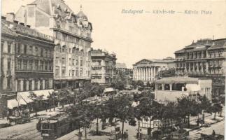 Budapest VIII. Kálvin tér, Neuman László üzlete, villamos