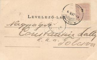 1900 Beregszász, Berehove; kaszinó, Farkas J. kiadása / casino (EK)