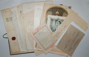 kb 60 db különféle okmány cca 1920-1960-ig