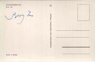 Bory Jenő aláírása Bory-vár képeslapon