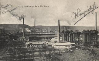 Ózd, Új kohótelep, Martinmű; Mikola Béla kiadása