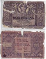 1914. 2K + 1919. II.kiadás 10K, 20K (4x) T:IV