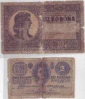 1914. 2K + 1919. II.kiadás 10K, 20K (4x) T:IV