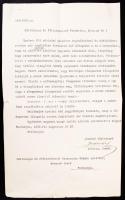 Serédi Jusztinián (1884-1945) által aláírt gépelt levél