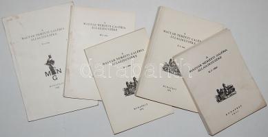 A magy. Nemzeti Galéria állagjegyzéke (érmek) 1963/82. 5 kötet