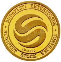 1990. "Budapesti Értéktőzsde Alapítása" arany emlékérem Állami Pénzverő nemesfém jelzéssel...