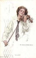 The artist, play the violin, Reinthal Newman N.Y. s: Harrison Fisher (fa)