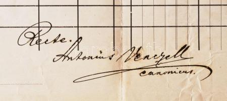 1904 Papi költségvetési elszámolás neves főpapok aláírásával (Csernoch János, Sujánszky Antal, Szilá...