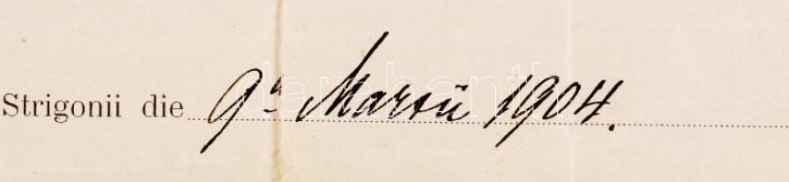 1904 Papi költségvetési elszámolás neves főpapok aláírásával (Csernoch János, Sujánszky Antal, Szilá...