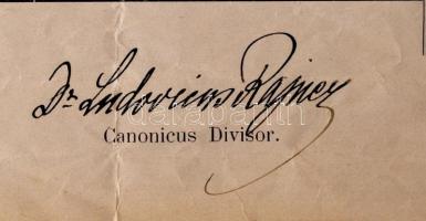 1904 Papi költségvetési elszámolás neves főpapok aláírásával (Csernoch János, Sujánszky Antal, Szilá...