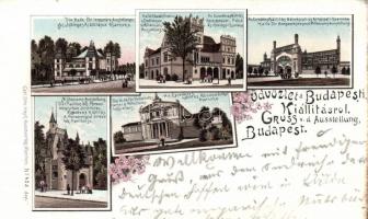 Budapest, Ezredéves kiállítás, litho