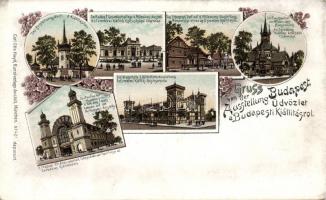 Budapest, Ezredéves kiállítás, litho