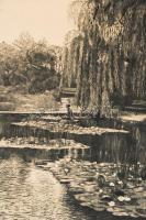 Mersits Piroska (1926-1988): Japán kert a Margitszigeten. Rézkarc, papír, jelzett, foltos, 42×30 cm