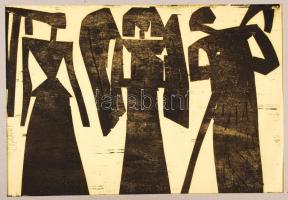 Kunt Ernő (1920-1994): 3 db színes nyomata, papír, jelzés nélkül, 24×15 cm