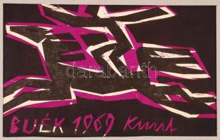 Kunt Ernő (1920-1994): 3 db színes nyomata, papír, jelzés nélkül, 24×15 cm