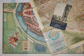 3 db térkép, (Magyarország 1948-as térképe, Budapest, Breslau)