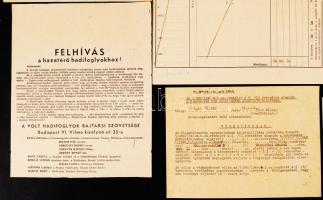 1947-1959 Hadifogságból hazatért magyar királyi százados okmányai, 13 db (ideiglenes katonai igazolv...