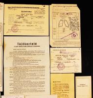 1947-1959 Hadifogságból hazatért magyar királyi százados okmányai, 13 db (ideiglenes katonai igazolv...