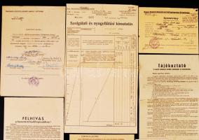 1947-1959 Hadifogságból hazatért magyar királyi százados okmányai, 13 db (ideiglenes katonai igazolv...