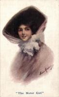 The Motor Girl Lady with hat, B.K.W.I. Nr. 259/4 s: Horace Middleton