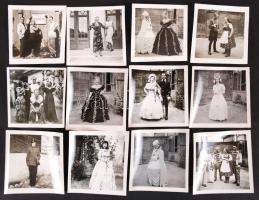 cca 1930 12 db a "Városligeti Műszínkör" tagjairól és plakátjáról, 6x6 cm