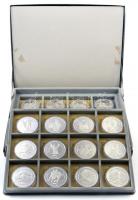 Uganda 2006. 200Sh Ag "Híres labdarúgók" 24xklf db-os emlékpénz sorozat éremtartó kazettáb...