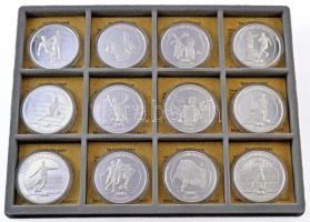 Uganda 2006. 200Sh Ag "Híres labdarúgók" 24xklf db-os emlékpénz sorozat éremtartó kazettáb...