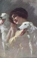 Lady with dogs, B.K.W.I. 710-5 s: G. Guerzoni (EK)