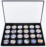 Libéria 2004. 10$ "Szabadság pillanatai" multicolor emlékpénz sorozat 24db-ja eredeti dísz...