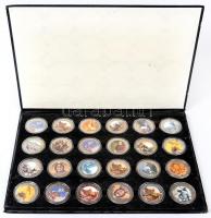 Libéria 2001. 10$ "Szabadság pillanatai" multicolor emlékpénz sorozat 24db-ja eredeti dísz...