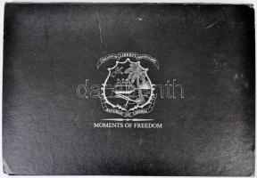 Libéria 2001. 10$ "Szabadság pillanatai" multicolor emlékpénz sorozat 24db-ja eredeti dísz...