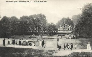 Brussels, Bruxelles; Bois de la Cambre, Chalet Robinson / park, cottage, boats